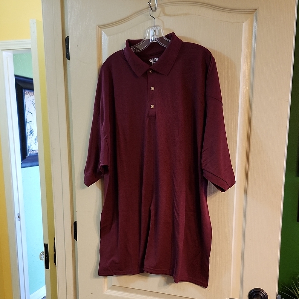 GILDAN MEN'S MAROON DRY BLEND POLO SHIRT
